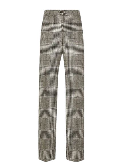 White tartan trousers clearance