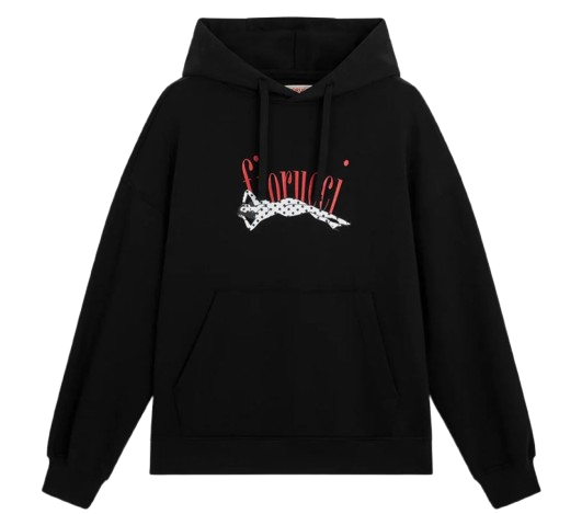 FIORUCCI Felpa con cappuccio stampata a pois Pin Up