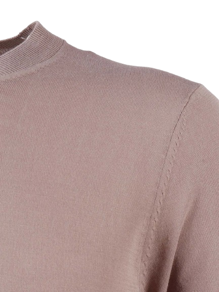 BALLANTYNE Kurzarmpullover aus reiner Baumwolle