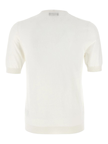 BALLANTYNE Kurzarmpullover aus reiner Baumwolle