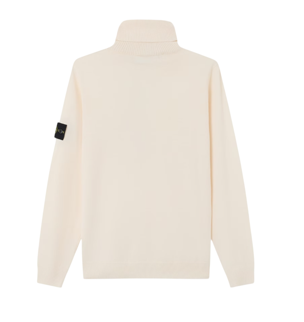 STONE ISLAND Knit Turtleneck In Light Pure Rws Geelong Wool