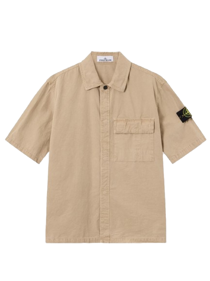 STONE ISLAND Camicia in tela di cotone biologico spazzolato