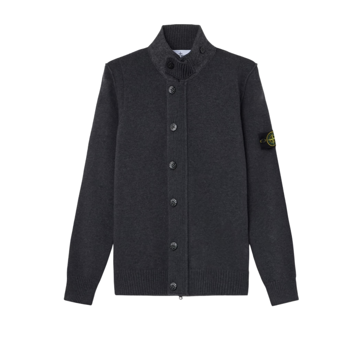 STONE ISLAND Knit Zip Up In Lambswool