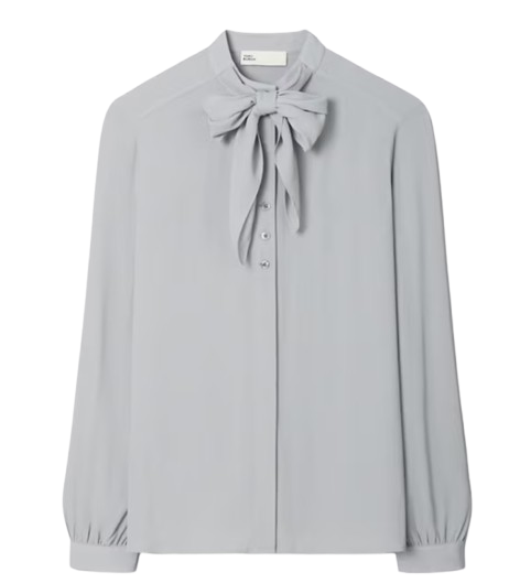 TORY BURCH Georgette Bow Blouse