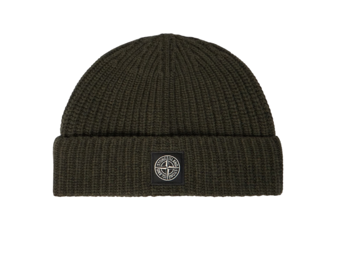 STONE ISLAND Beanie In Light Geelong Wool
