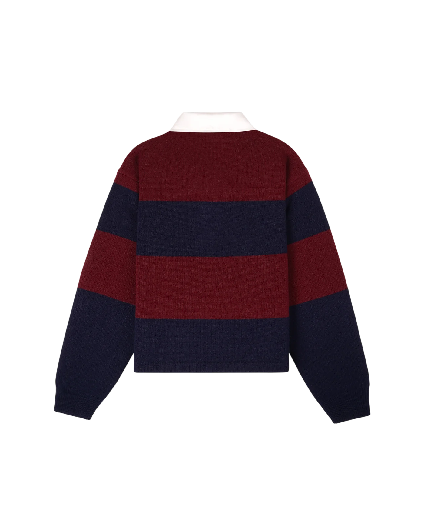SPORTY&RICH Rugby-Poloshirt aus Kaschmir mit Serifenlogo