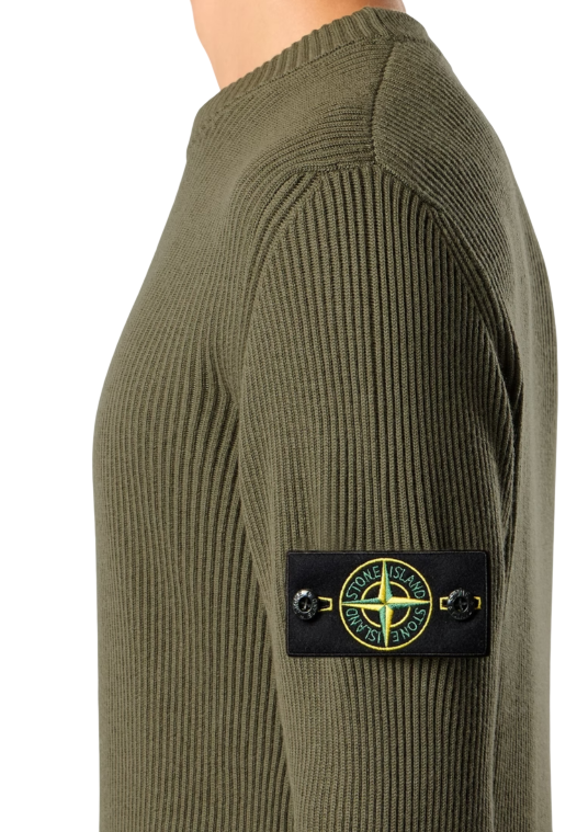 STONE ISLAND Knit Crewneck In Full Rib Rws Wool