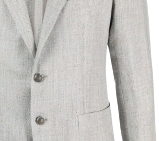 TAGLIATORE Einreihiger Blazer aus Seide, Leinen und Baumwolle