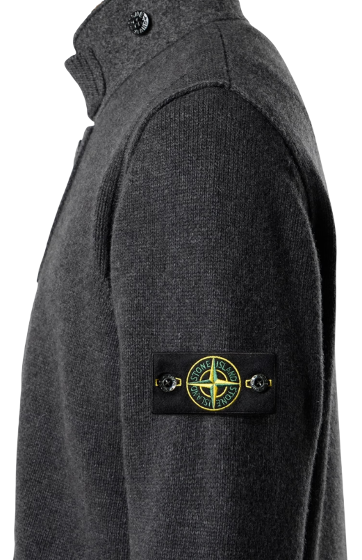 STONE ISLAND Knit Zip Up In Lambswool