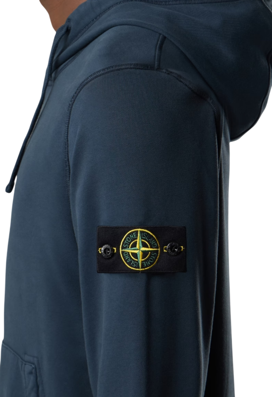 STONE ISLAND Hoodie In Organic Cotton Fleece Garment Dyed