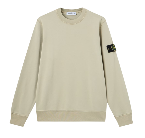 STONE ISLAND Crewneck Sweatshirt In Organic Cotton Fleece Garment Dyed