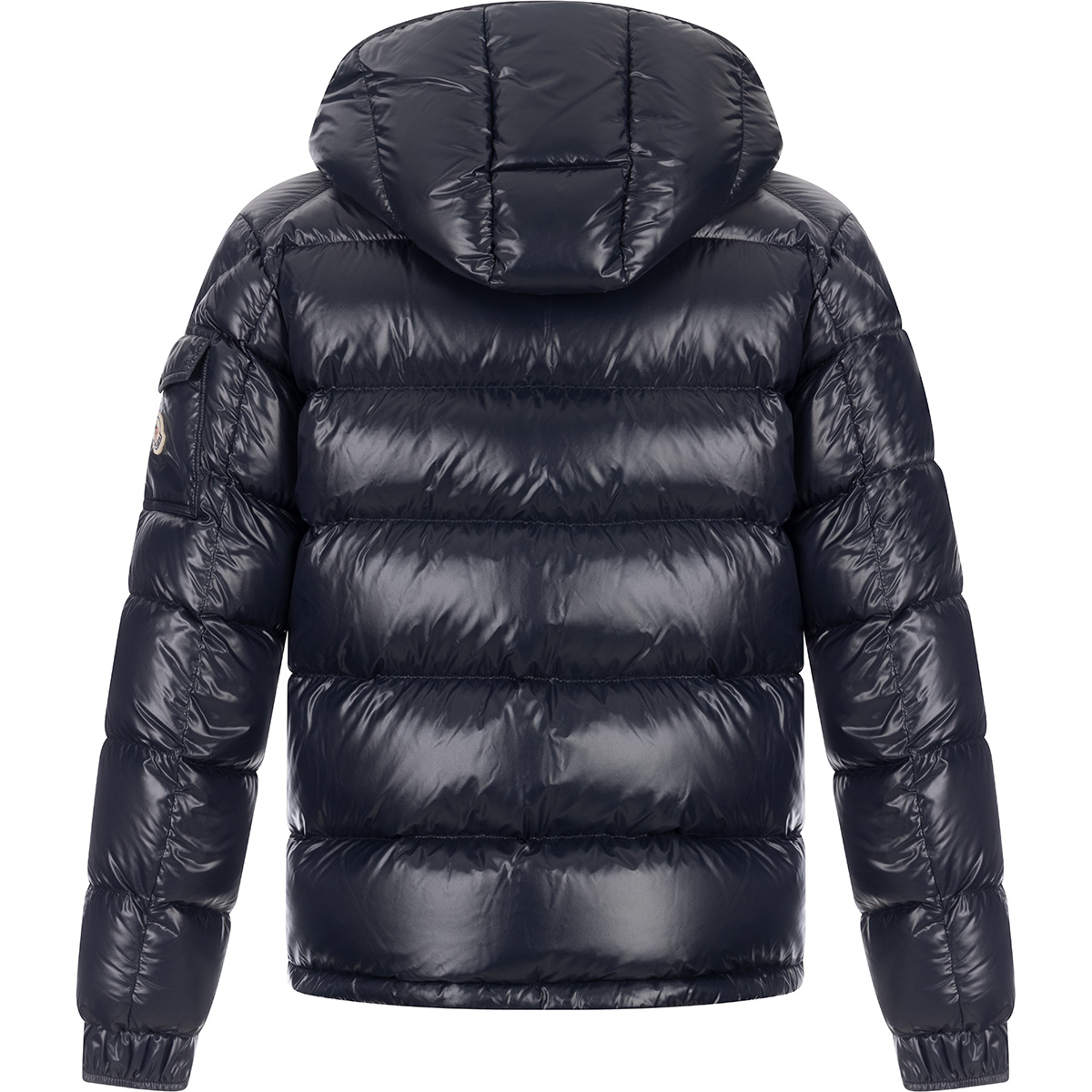 MONCLER Moncler Maya kurze Daunenjacke aus lackiertem Nylon