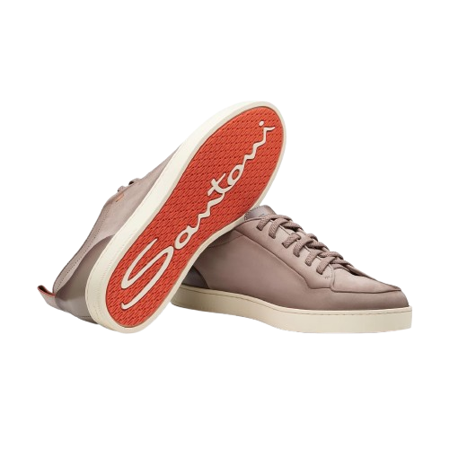 SANTONI Montecarlo Sneaker aus weichem Leder, niedrig geschnitten