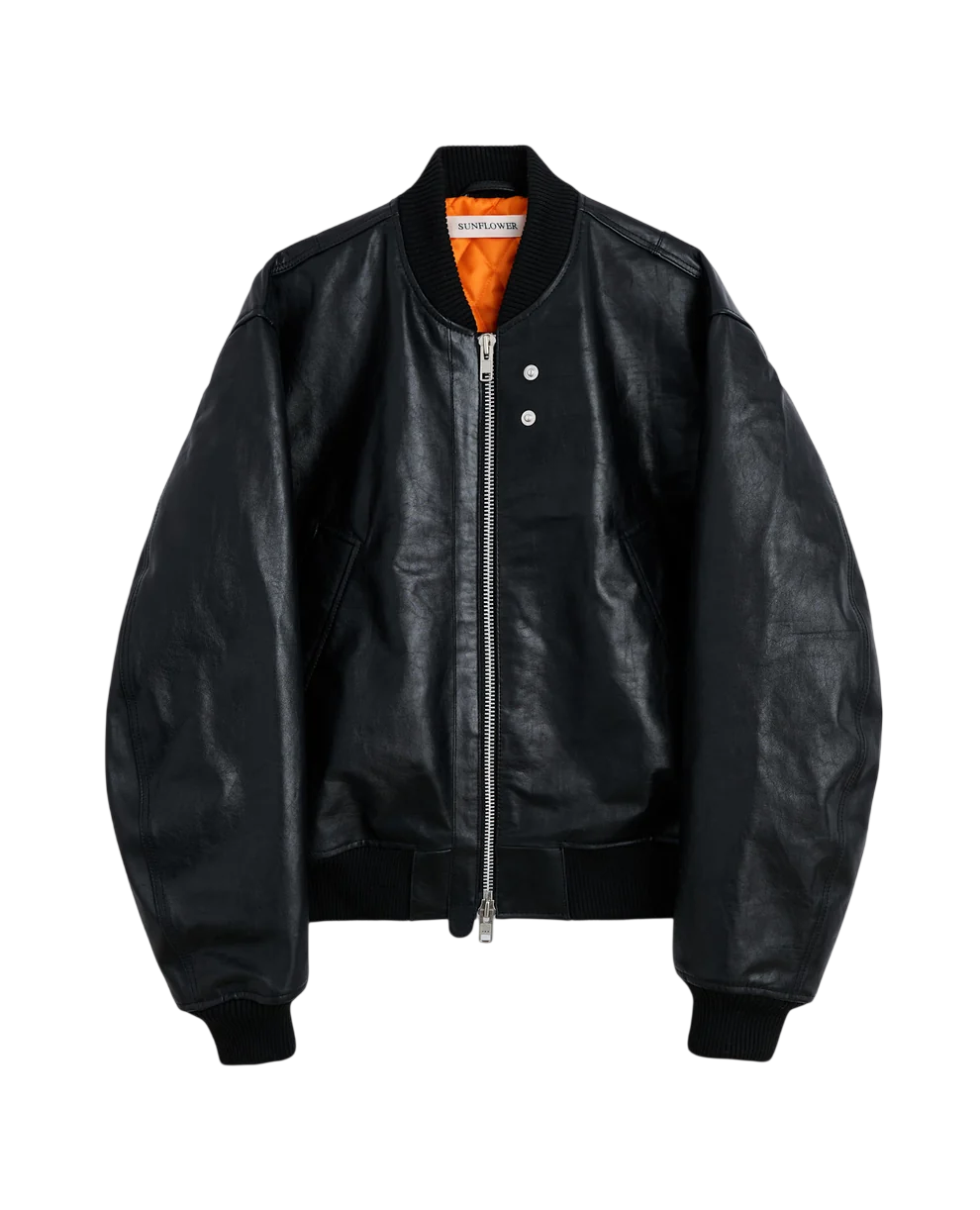 SUNFLOWER Leather Bomber Jacket
