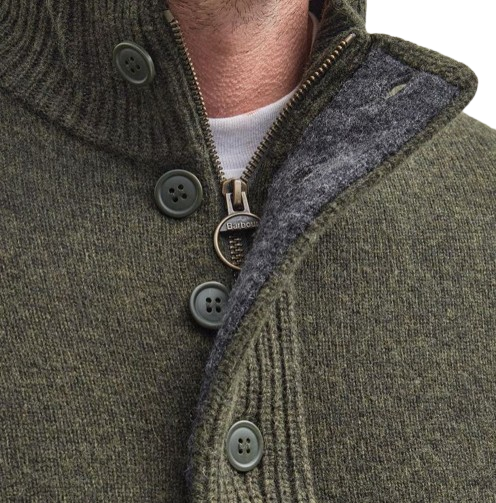 BARBOUR patch half zip