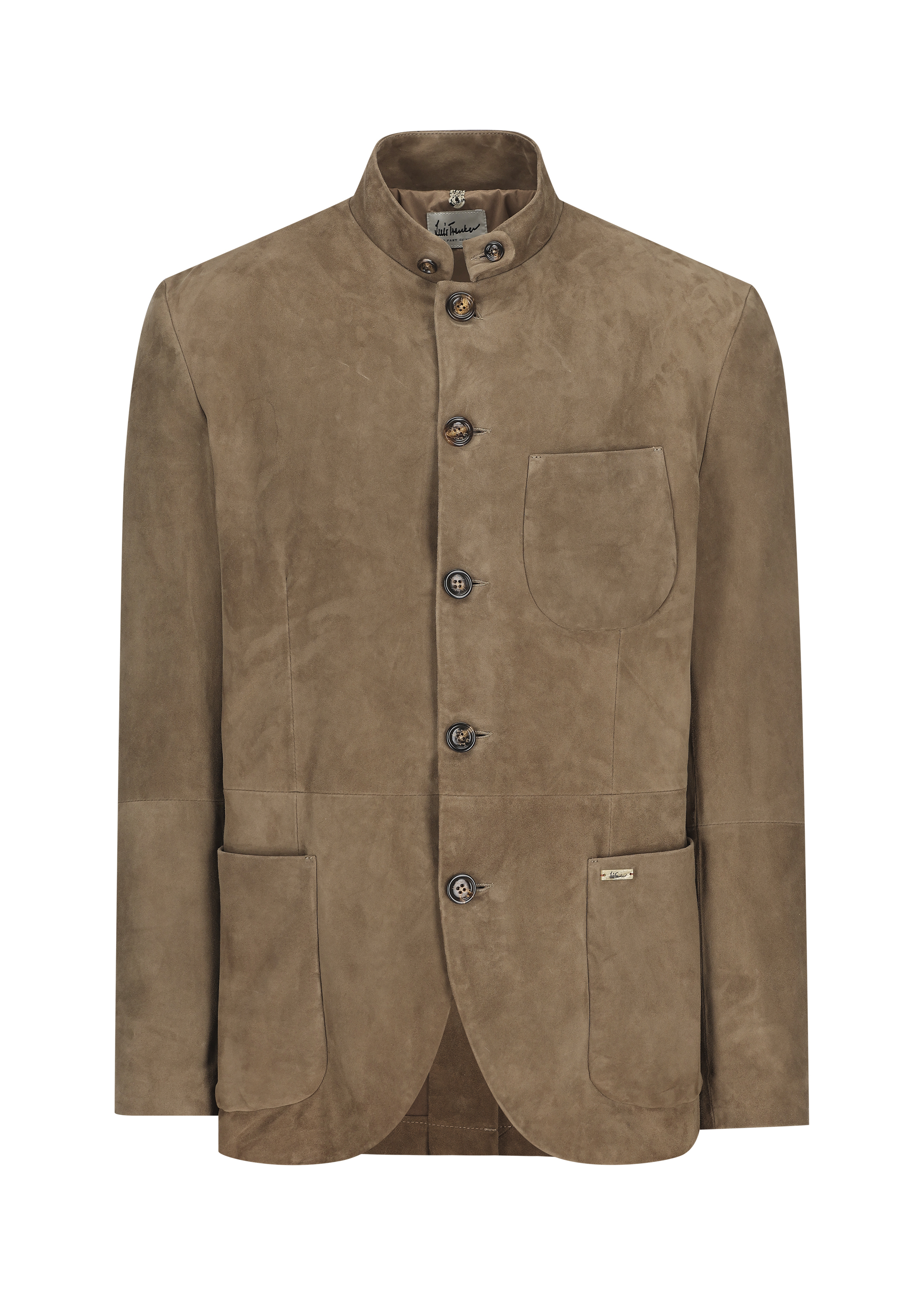 LUIS TRENKER Blazer in pelle Lusandro con collo alto