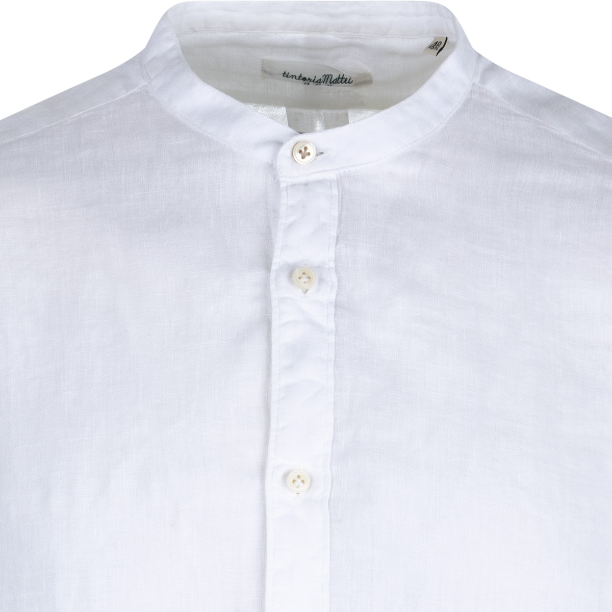 TINTORIA MATTEI Stand up collar casual Linen Shirt