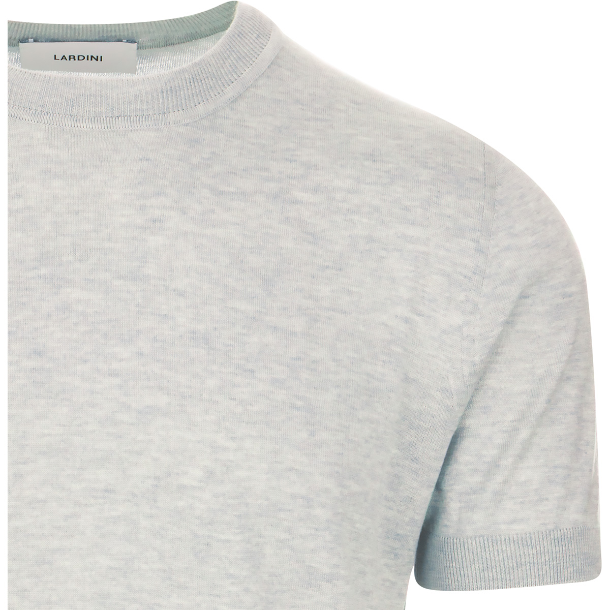 LARDINI Short sleeve crewneck pure silk knit Sweater