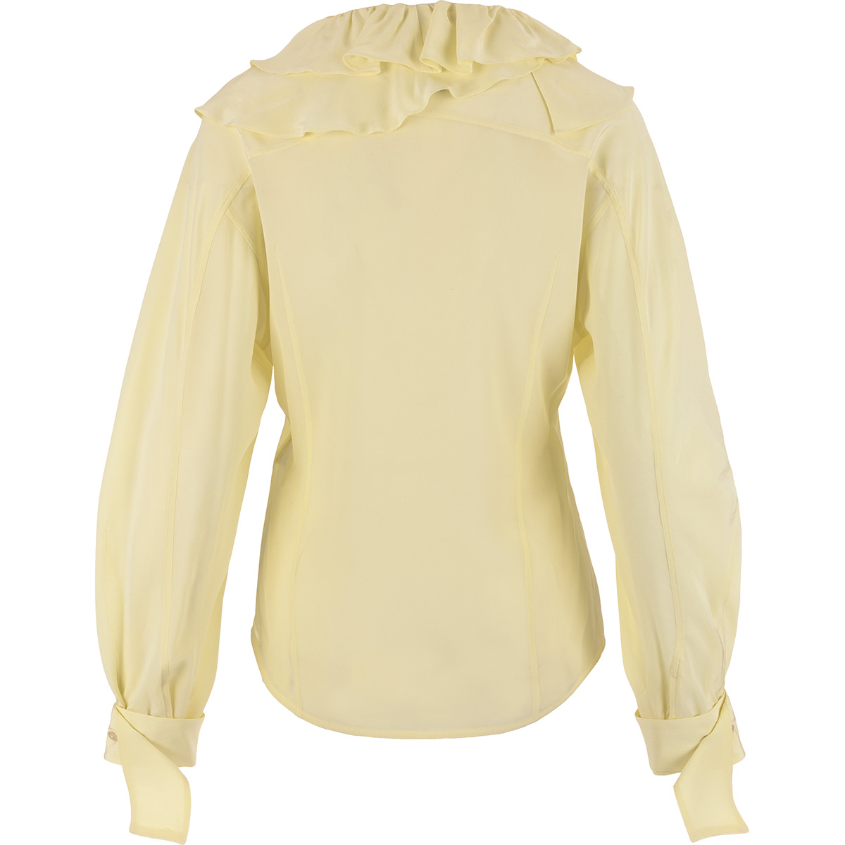 VICTORIA BECKHAM DEEP V RUFFLE BLOUSE