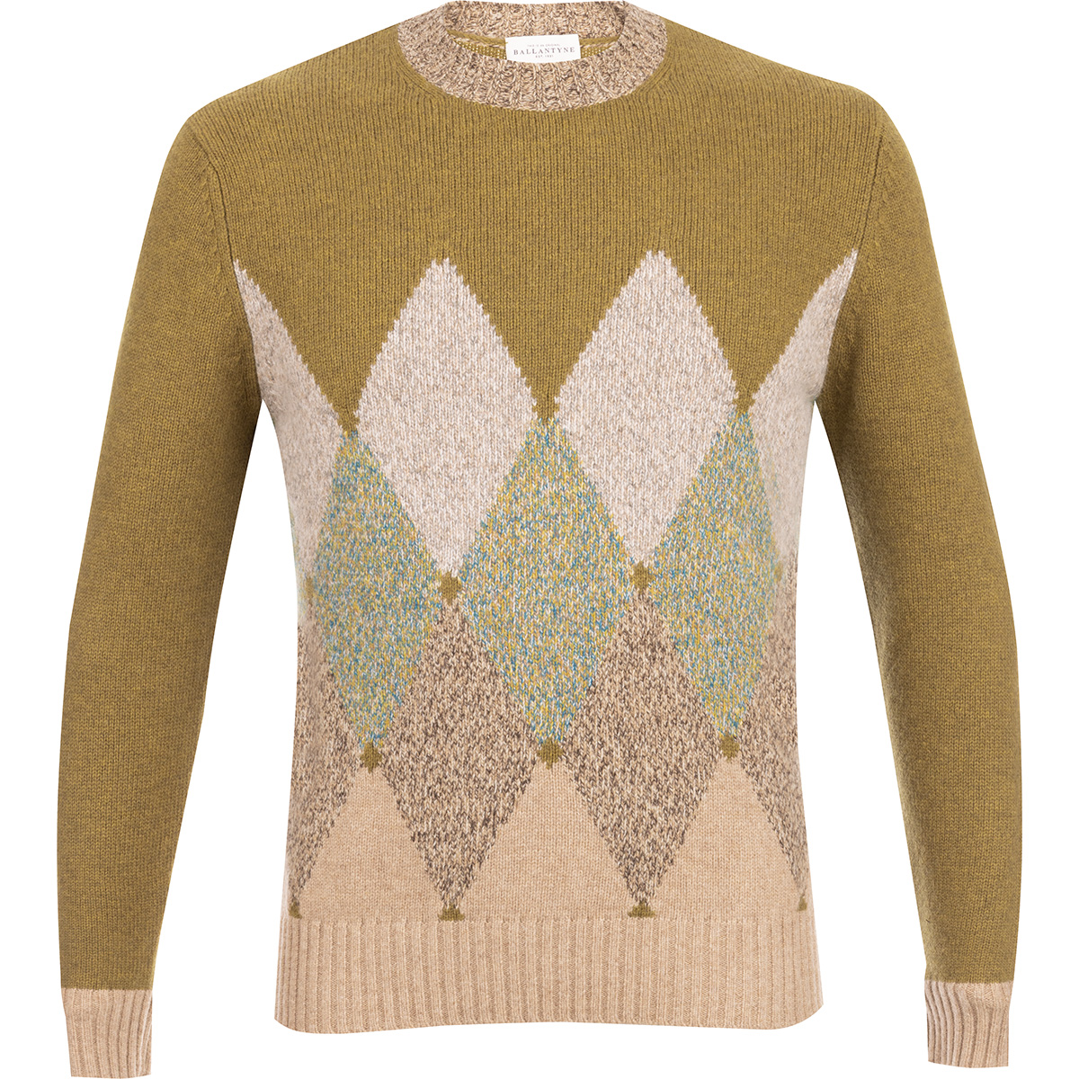 BALLANTYNE Crewneck Sweater Mouliné in pure wool