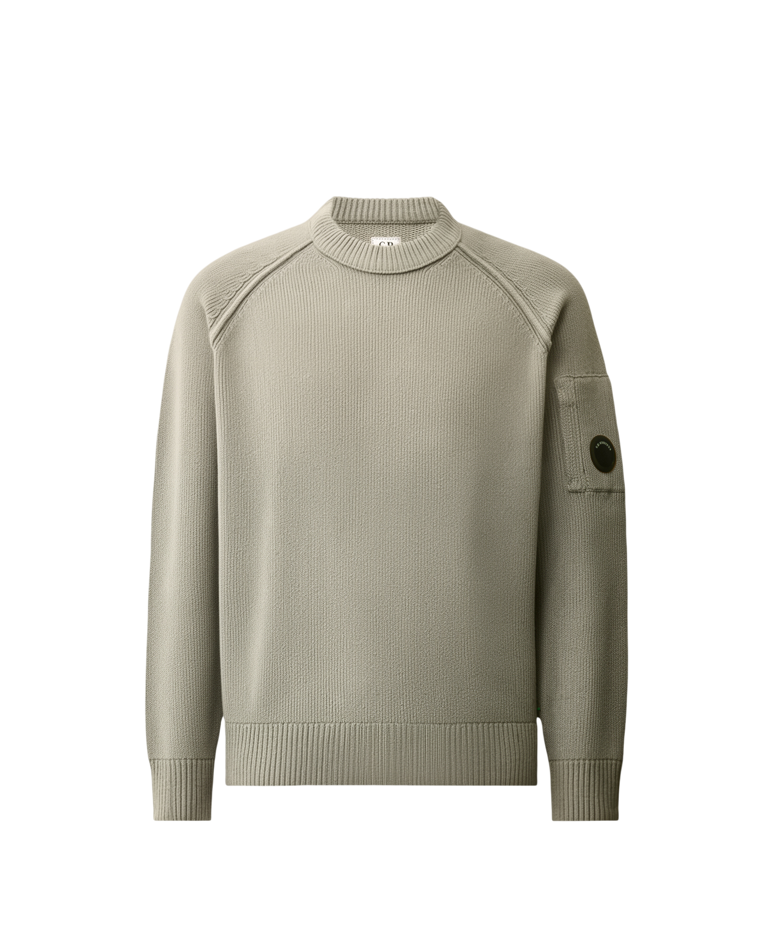 C.P. COMPANY CHENILLE COTTON CREWNECK LENS SWEATER