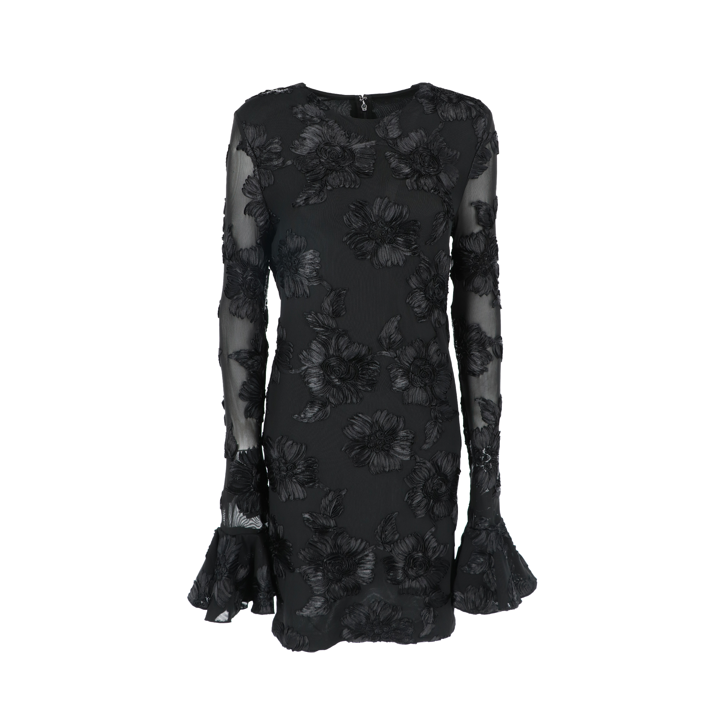 ROTATE Flower Mesh Mini Dress