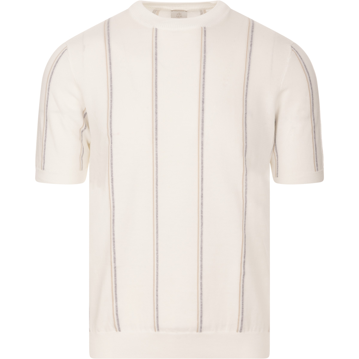 ELEVENTY Crewneck short sleeve knitted T-Shirt in pure Cotton