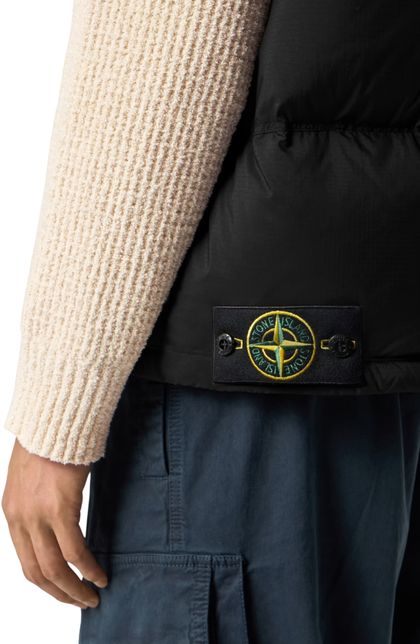 STONE ISLAND Down Vest Cordura Ripstop Nylon