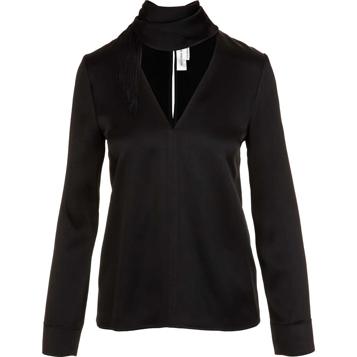 VICTORIA BECKHAM V-NECK FRINGE TOP