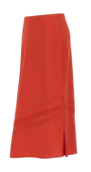 VINCE Pintuck Slip Skirt