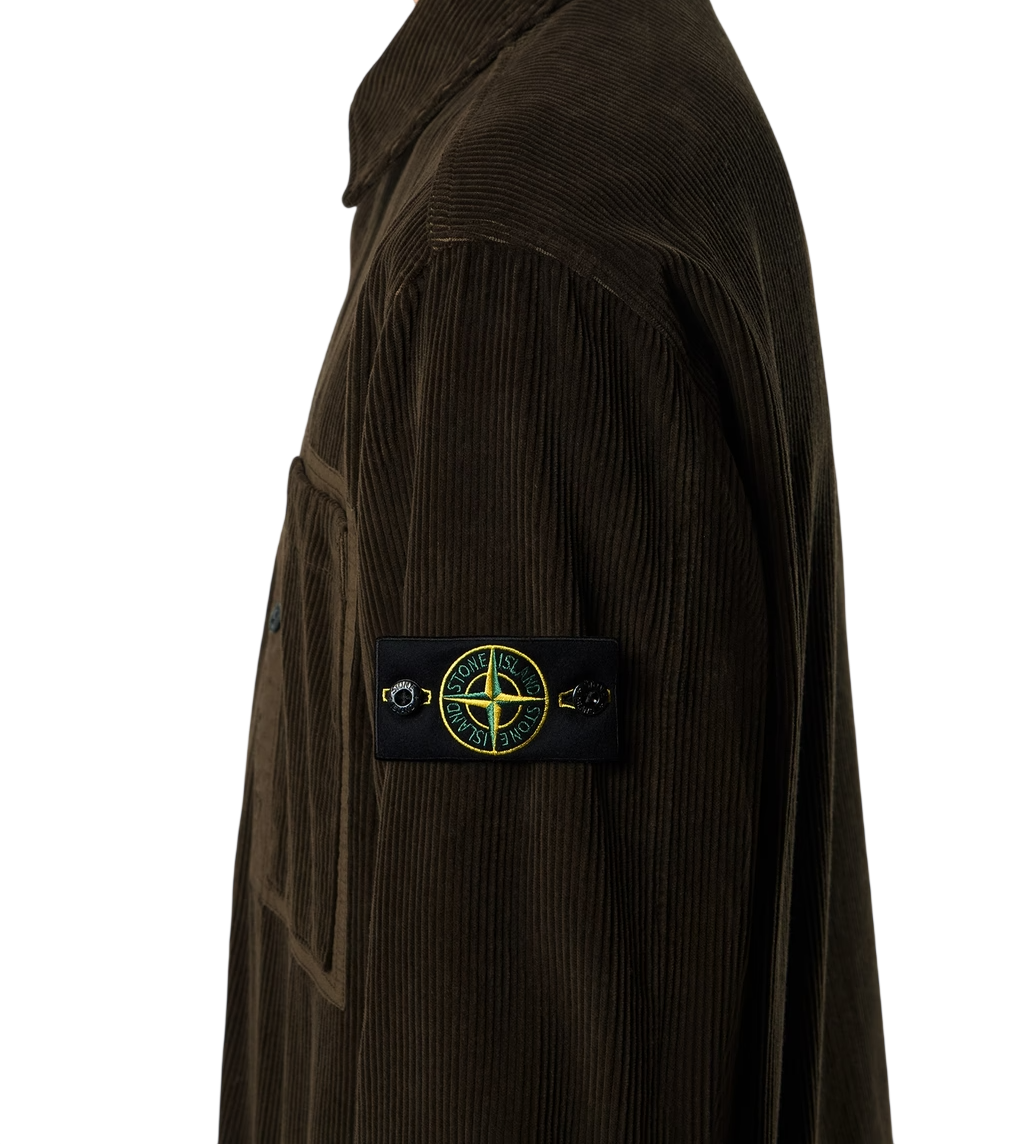 STONE ISLAND Overshirt In Organic Cotton Corduroy Garment Dyed