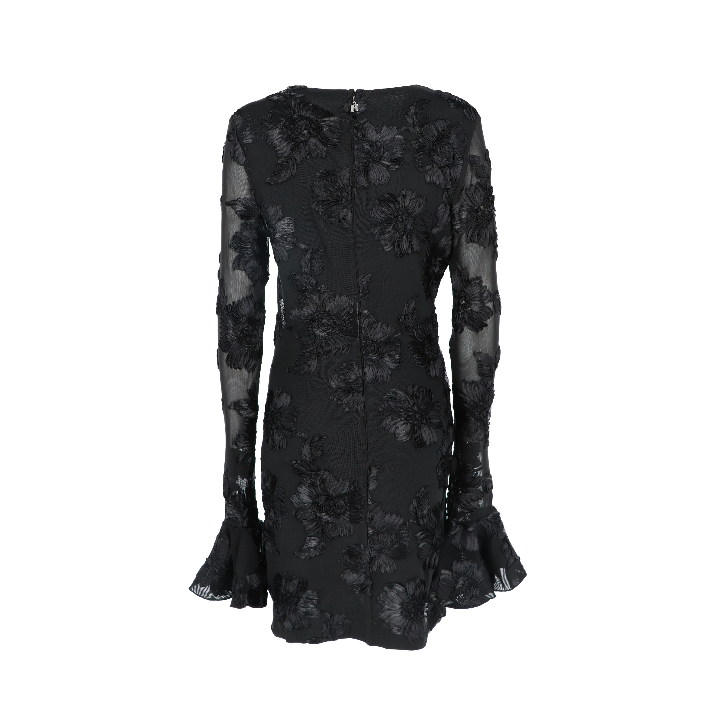 ROTATE Flower Mesh Mini Dress