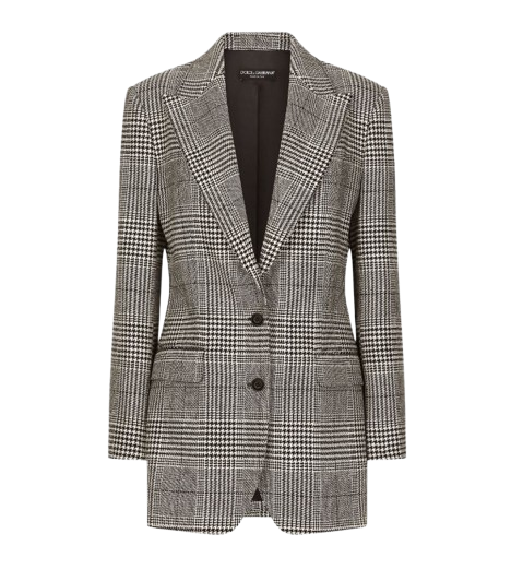 DOLCE & GABBANA CHECK TARTAN BLAZER