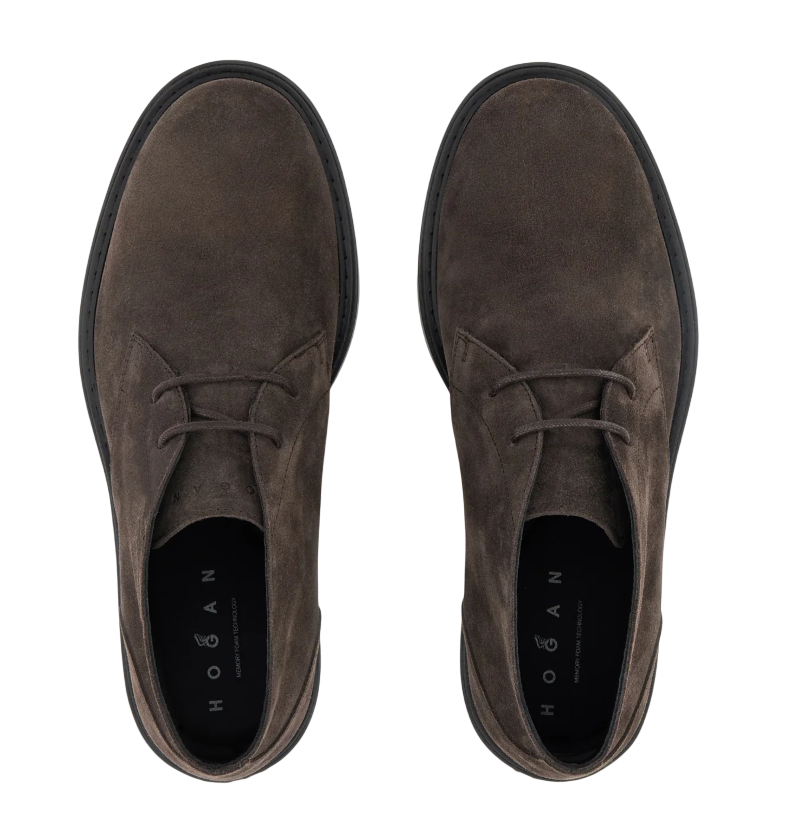 HOGAN High Top Boot H704 Allaccaito 2 Fori Suede