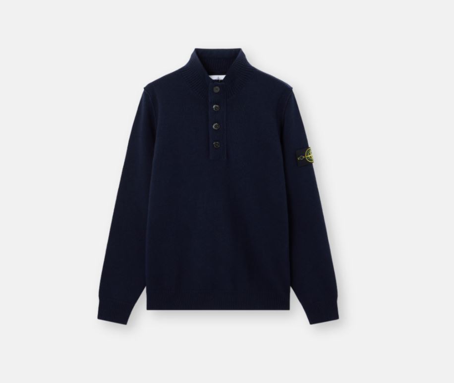 STONE ISLAND Langärmliges Polo mit Stehkragen