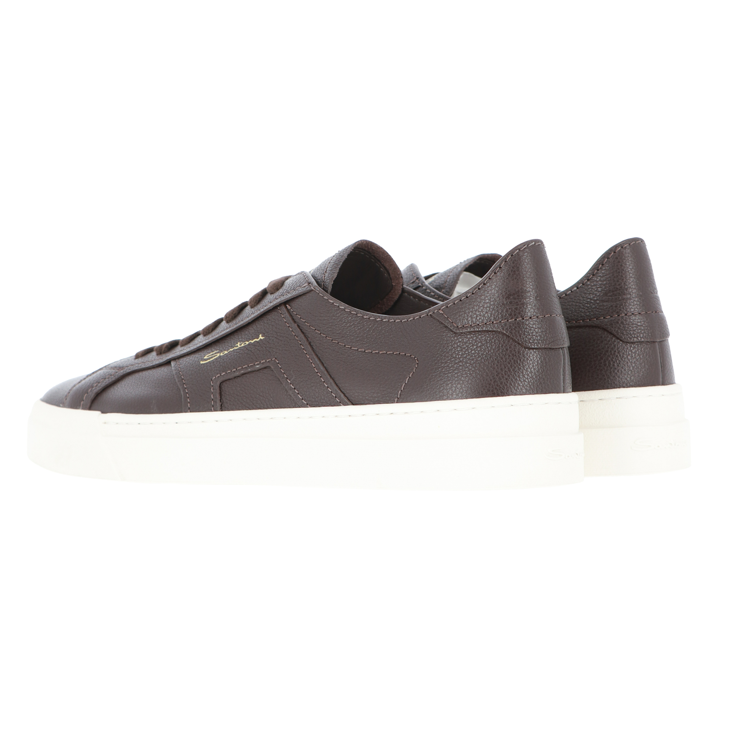 SANTONI Leather Sneaker