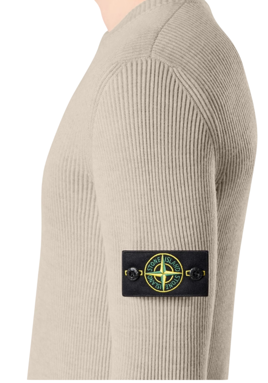STONE ISLAND Knit Crewneck In Full Rib Rws Wool