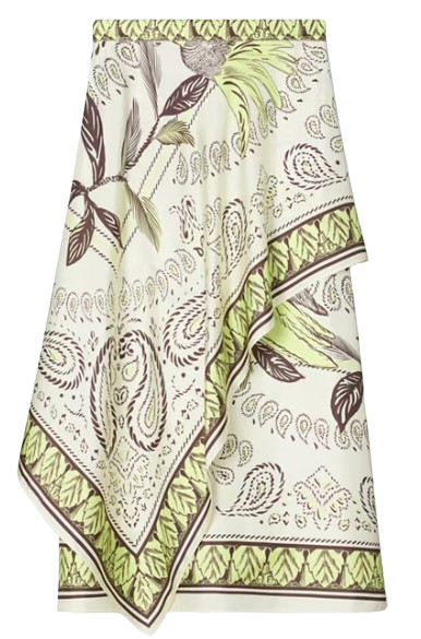 TORY BURCH Seidenwickelrock
