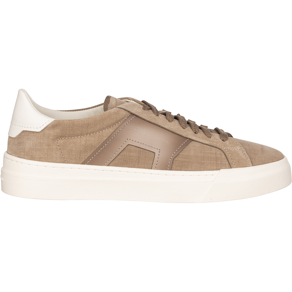 SANTONI Low top soft leather Sneaker