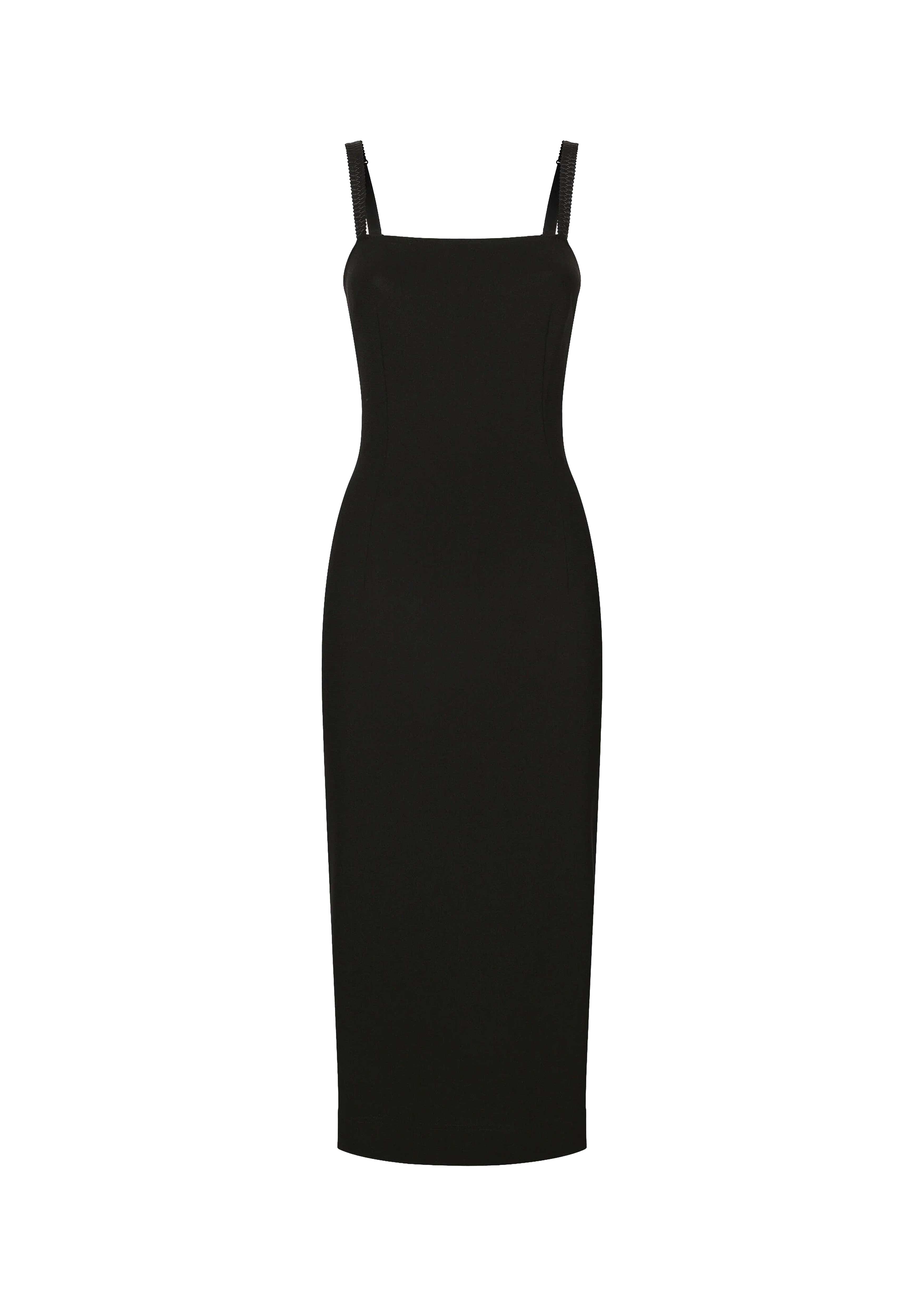 DOLCE & GABBANA MIDI BLACK DRESS