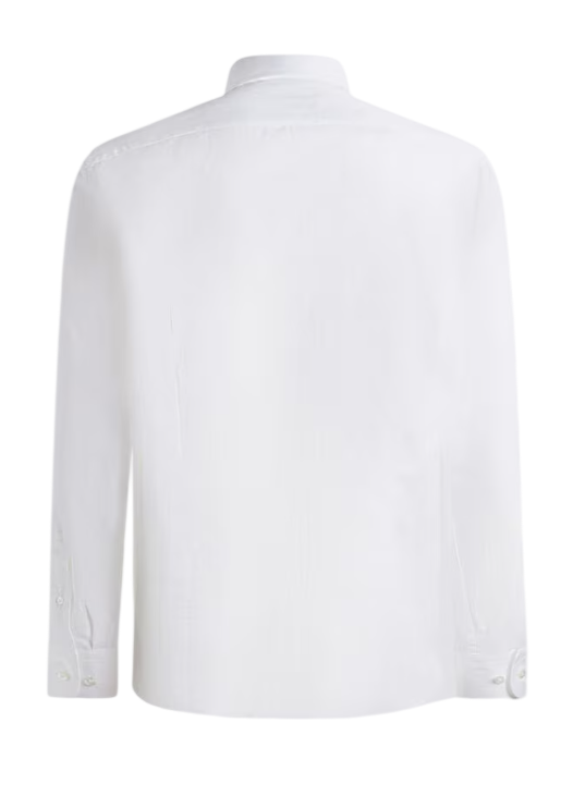 ETRO Timeless White Cotton Shirt With Etro Signature Finishing