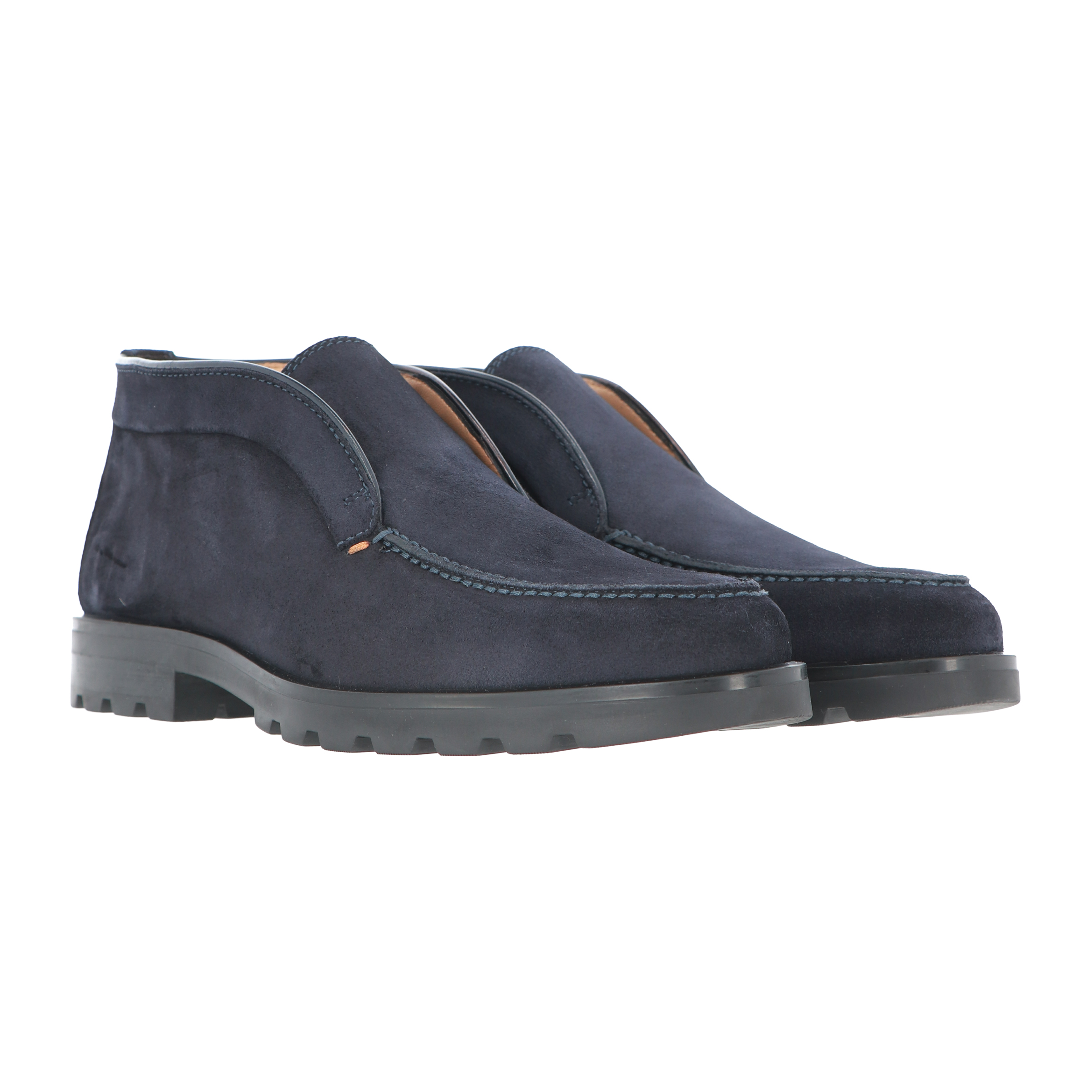 SANTONI Leather Desert Boot