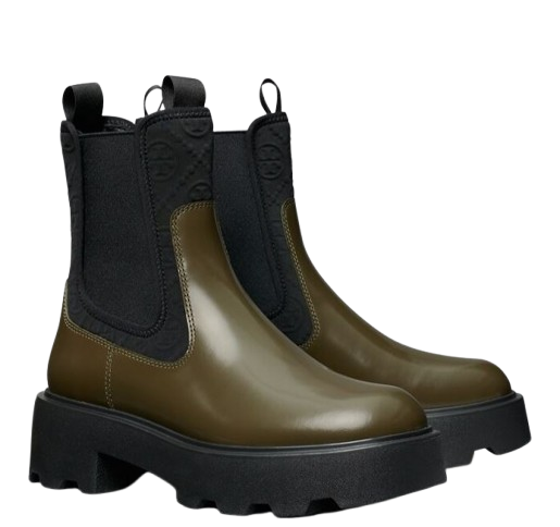 TORY BURCH Chelsea-Stiefel mit T-Monogramm-Lauf, 65 mm