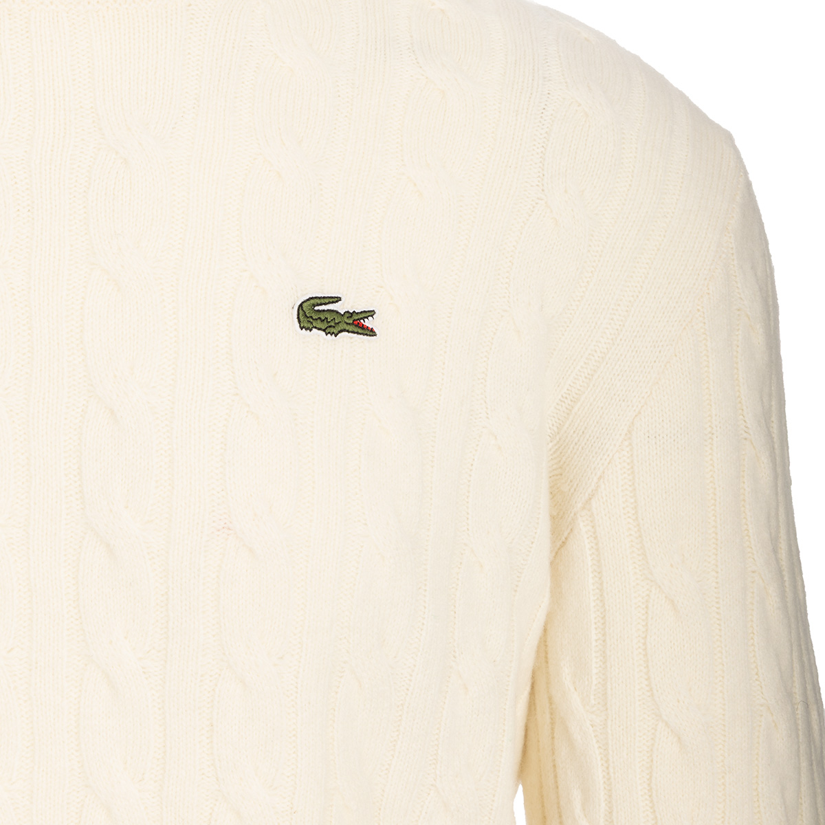 LACOSTE Maglione girocollo in maglia a trecce