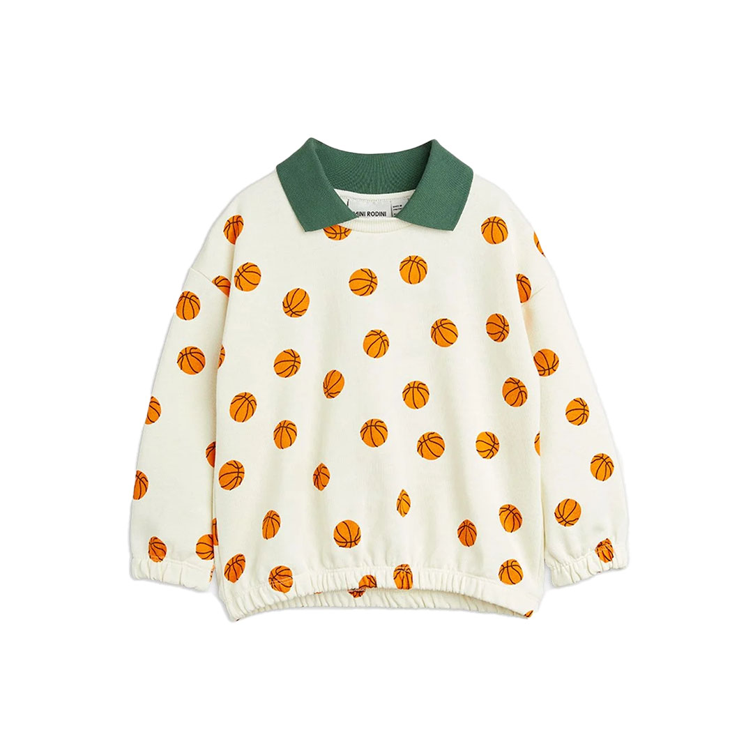 MINIRODINI Basketball Collar Sweatshirt