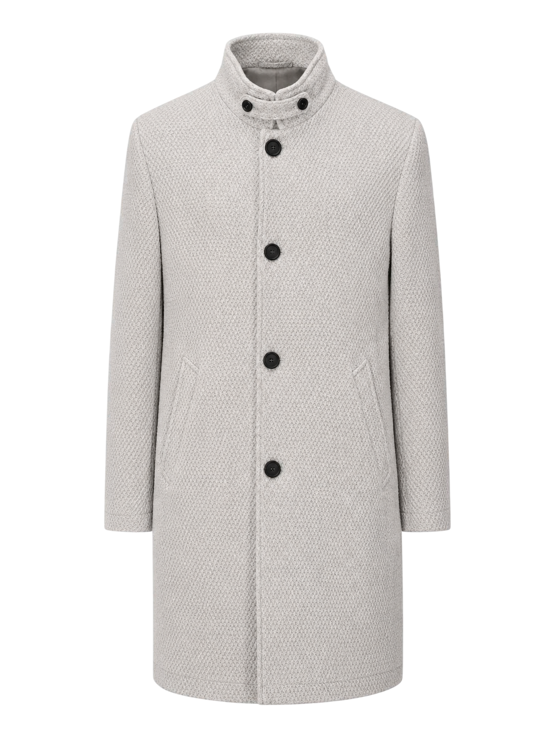 GIMO'S Long Wool Coat Yarn Dyed