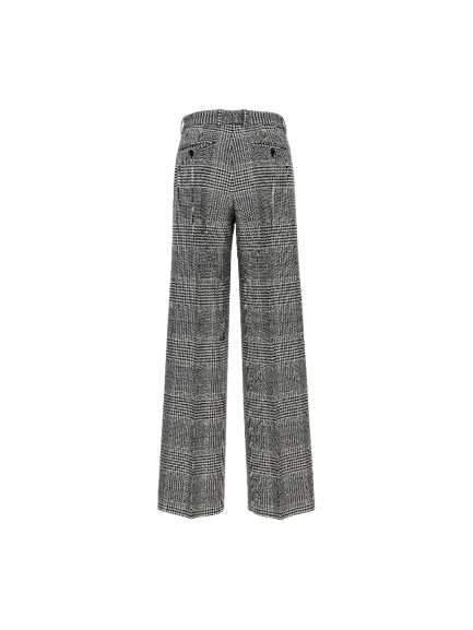 Checked Trousers Pantaloni Quadri Grigi DOLCE GABBANA Pantaloni A