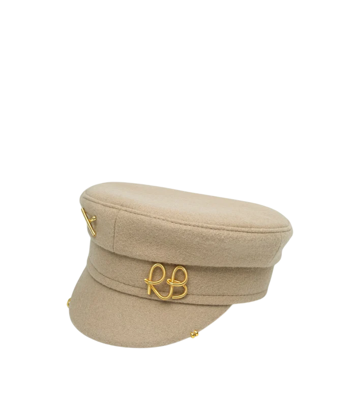 RUSLAN BAGINSKIY Wool-blend Baker Boy Cap