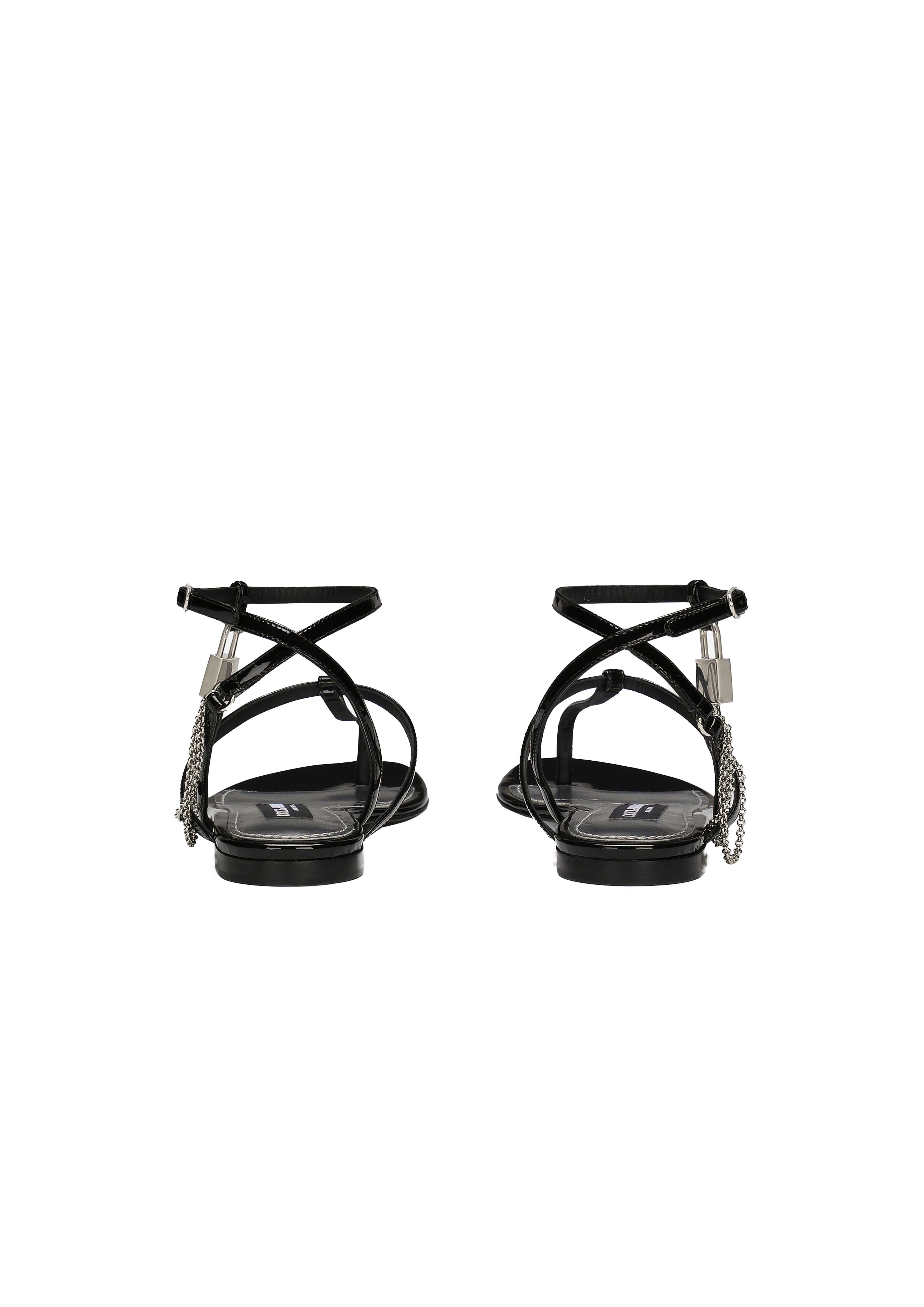 DOLCE & GABBANA PATENT LEATHER SANDALS DOLCE & GABBANA PATENT LEATHER SANDALS