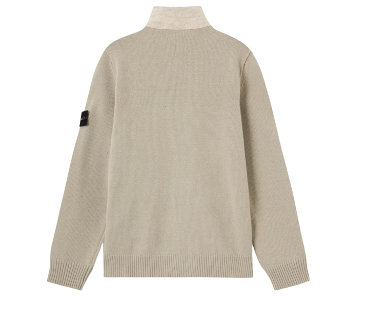 STONE ISLAND Knit Zip Up In Lambswool